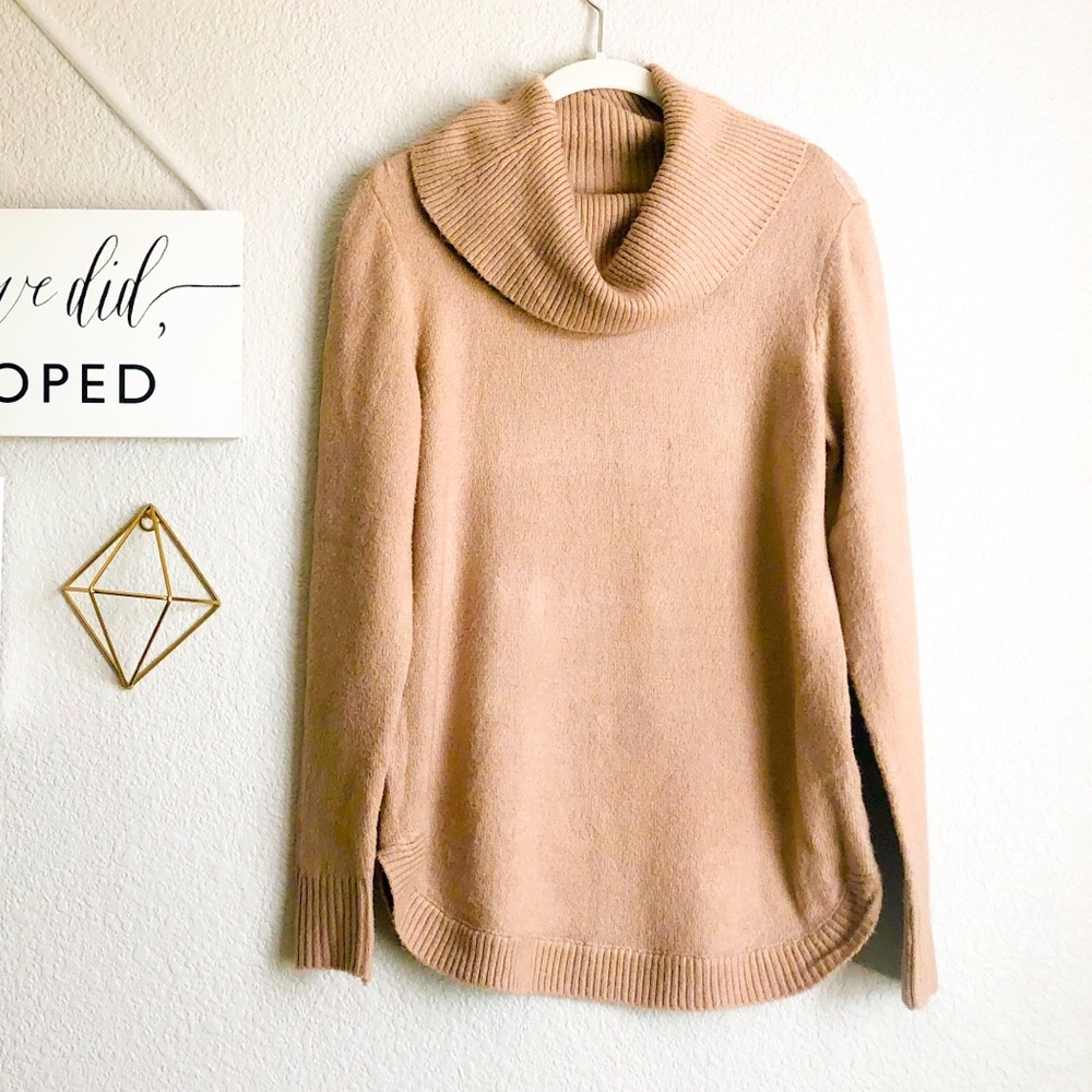 Tahari Camel Turtleneck Sweater